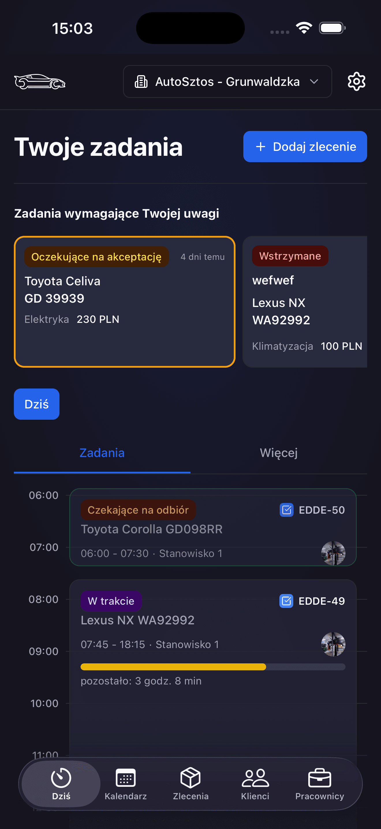Podjade Pro — tasks view
